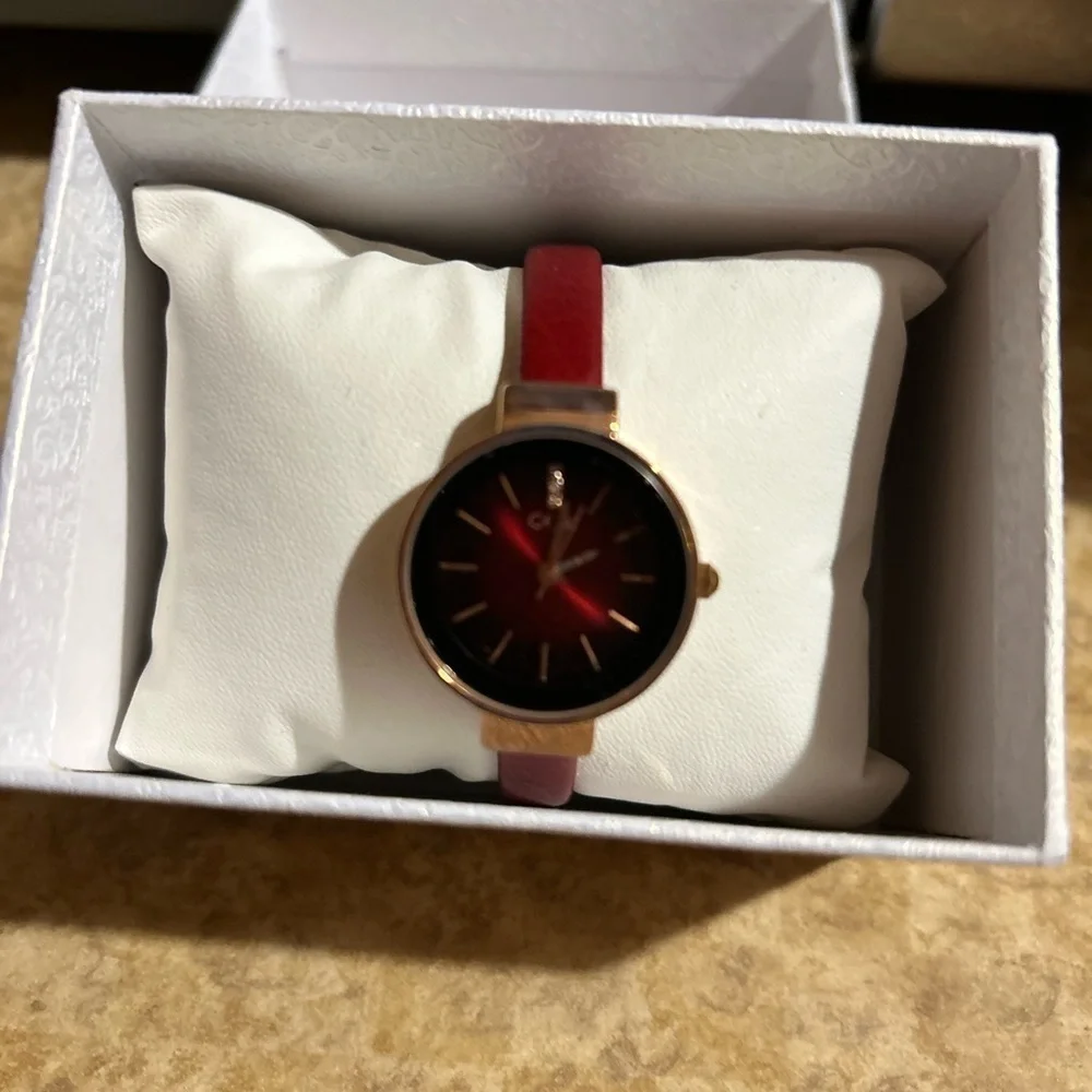 GEDI Red and Gold Watch